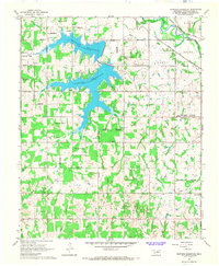 Map of Shawnee Reservoir, Pottawatomie County, OK in 1966 | Pastmaps